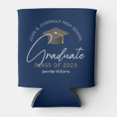 ネイビモダンーブルー卒カスタム業卒業会 缶クーラー (正面)