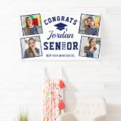 ネイビモダンーブルー卒業クラス2024 4 PHOTO 横断幕 (インサイチュ)