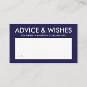 ネイビモダンーブルー大学院生卒業党 アドバイスカード (正面)