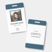 ネイビモダンーブルー従業員 バッジ (表裏)