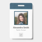 ネイビモダンーブルー従業員 バッジ (表面)