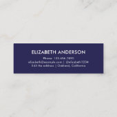 ネイビモダンーブルー白人大学院卒業 コーリングカード (裏面)