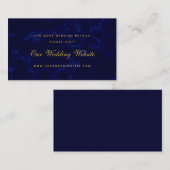 ネイビモダンーブルー結婚のウェブサイト エンクロージャーカード (正面/裏面)