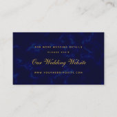 ネイビモダンーブルー結婚のウェブサイト エンクロージャーカード (正面)