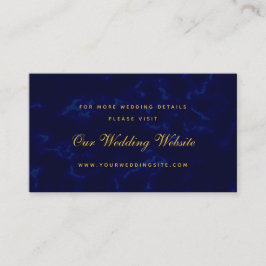 ネイビモダンーブルー結婚のウェブサイト エンクロージャーカード