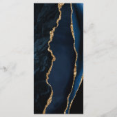 ネイビモダンーブルー金ゴールドアゲ結婚ート メニュー (裏面)