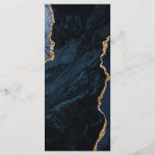 ネイビモダンーブルー金ゴールドアゲ結婚ート メニュー (裏面)