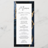 ネイビモダンーブルー金ゴールドアゲ結婚ート メニュー (正面)