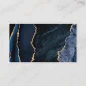 ネイビモダンーブルー金ゴールドア結婚ガテのウェブサイト エンクロージャーカード (裏面)