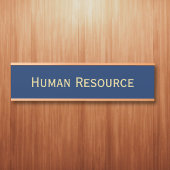 ネイビモダンーブルー金ゴールドオフィスの部屋部名 サインプレート