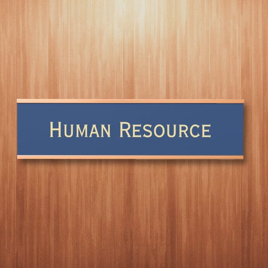 ネイビモダンーブルー金ゴールドオフィスの部屋部名 サインプレート