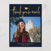 ネイビモダンーブルー金ゴールドスクリプトミニマリスト