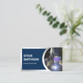 ネイビモダンーブルー鋼溶接機 名刺 (スタンド正面)