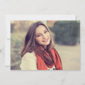 ネイビモダンーブルー4写真2サイド卒業パーティー 招待状 (裏面)