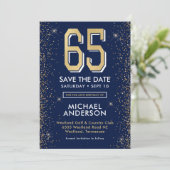 ネイビモダンーブルー65誕生日 セーブザデート (スタンド正面)