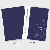 ネイビモダンーブルー・クロス第1聖餐式 招待状