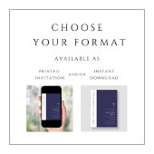 ネイビモダンーブルー・クロス第1聖餐式 招待状