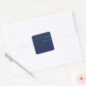ネイビモダンーブルー |シルバー結婚の封筒用シール スクエアシール (封筒)