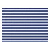 ネイビモダンーブルー&ホワイト航海のパタストライプーン テーブルクロス (正面(横))