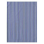ネイビモダンーブルー&ホワイト航海のパタストライプーン テーブルクロス (正面)