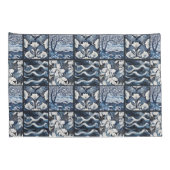 ネイビモダンーブルー 枕カバー (裏面-右)