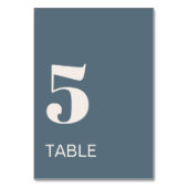 ネイビモダンーミニマルブルーベージュ結婚ズ テーブルナンバー (正面)