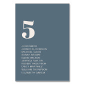 ネイビモダンーミニマルブルーベージュ結婚ズ テーブルナンバー (正面)