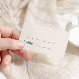 ネイビモダンーミニマルブルーベージュ結婚ズ プレイスカード