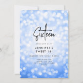 ネイビモダンーミニマルブルーライトフォトスイート16 招待状 (正面)