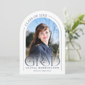 ネイビモダンーミニマル・アーチ写真卒論発表 招待状 (スタンド正面)