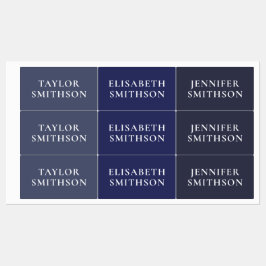 ネイビモダンーミニマル・ブルー名学校の追加 ラベル