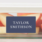 ネイビモダンーミニマル・ブルー名学校の追加 ラベル (貼付)