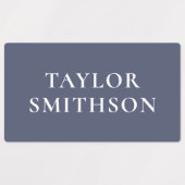 ネイビモダンーミニマル・ブルー名学校の追加 ラベル (デザイン1)