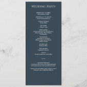 ネイビモダンーミニマル・ブ結婚ルー式 プログラム (裏面)