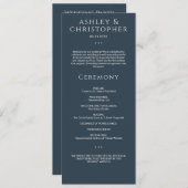 ネイビモダンーミニマル・ブ結婚ルー式 プログラム (正面/裏面)