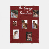 ネイビモダンー写真数々の家族のホームデッキ フリースブランケット (正面)