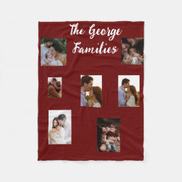 ネイビモダンー写真数々の家族のホームデッキ フリースブランケット