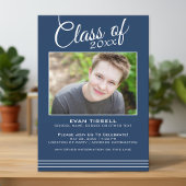 ネイビモダンー卒業パーティー – ダウンロード準備完了 招待状