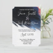 ネイビモダンー水の色結婚の 招待状 (スタンド正面)