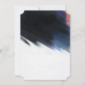 ネイビモダンー水の色結婚の 招待状 (裏面)