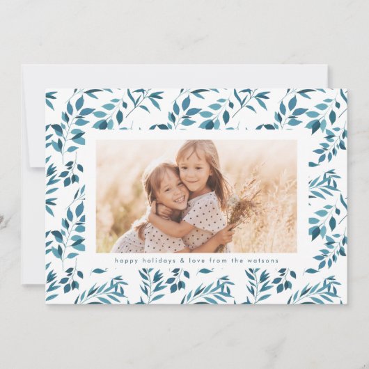 ネイビモダンー水彩写真 シーズンカード (正面)