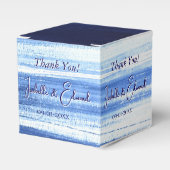 ネイビモダンー水色ブラシストロークのパターン フェイバーボックス (正面サイド)