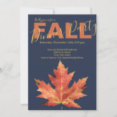 ネイビモダンー秋ディナーパーティの招待状 招待状 (正面)