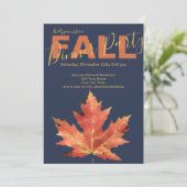 ネイビモダンー秋ディナーパーティの招待状 招待状 (スタンド正面)