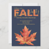 ネイビモダンー秋ディナーパーティの招待状 招待状 (正面)