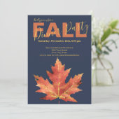 ネイビモダンー秋ディナーパーティの招待状 招待状 (スタンド正面)