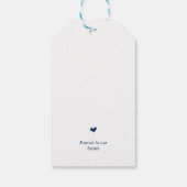 ネイビモダンー素朴・ブルー葬儀追悼式 ギフトタグ (裏面)