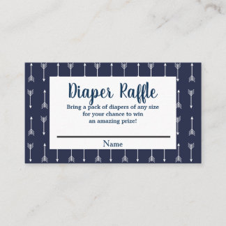 ネイビモダンー素朴&ホワイトウルフおむつラッフル エンクロージャーカード