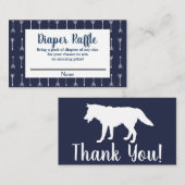 ネイビモダンー素朴&ホワイトウルフおむつラッフル エンクロージャーカード (正面/裏面)