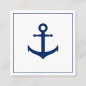 ネイビモダンー航海のブルーいかりプロフェッショナル スクエア名刺 (正面)